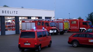 Feuerwehr Stadt Beelitz wöhrend der Waldbrände 2022, Bild: dpa/Annette Riedl