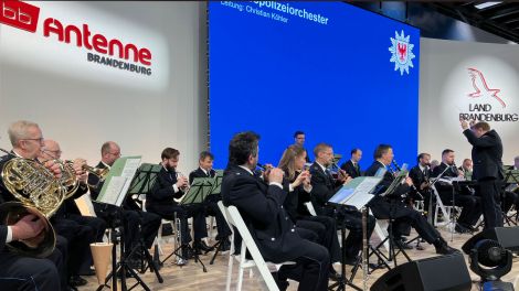 Landespolizeiorchester bei der Eröffnung, Bild: Antenne Brandenburg