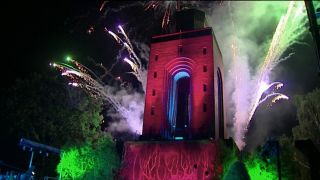 Feuerwerk zur Spreewälder Sagennacht in Burg (Quelle: rbb/Archiv)