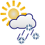 wechselnd wolkig mit Schneeregenschauern