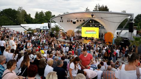 Blick zur großen Bühne auf dem Laga-Gelände, Foto: Sebastian Gabsch