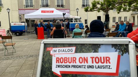 Robur on Tour im Rahmen der Dialogwoche - Am Montag in Wittenberge, Paul-Lincke-Platz