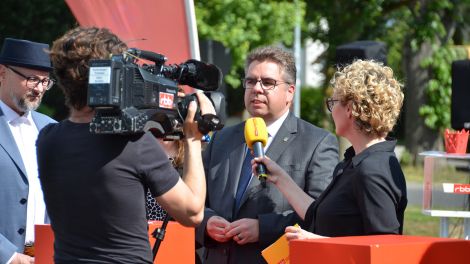Hier im Interview und Gespräch mit Claudia Heber: Michael Koch (stellv. Landrat HVL)