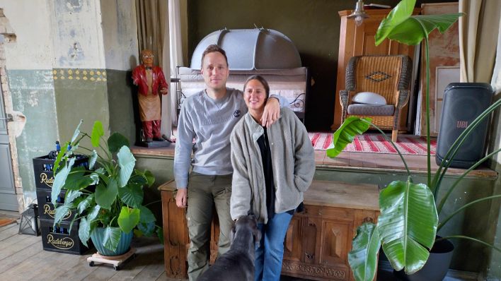 Leo Hille und Anna Honerlagen, Bild: Antenne Brandenburg/Daniel Mastow
