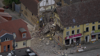 Explosion am 13.5.22 in Lychen, Foto: Antenne Verkehrsflieger Tino Schöning