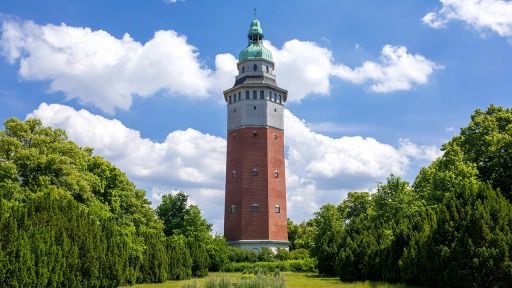 Spitze des Wasserturms Finsterwalde, Bild: dpa/Andreas Franke