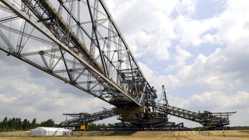 Abraumförderbrücke F 60 im Besucherbergwerk Lichterfeld, Bild: imago/Bernd Friedel