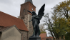 Berühmter Galvano-Engel des Bildhauers Raimund Liebhaber auf dem Friedhof im Ortsteil Eiche, Foto: Eva Kirchner-Rätsch, Antenne Brandenburg