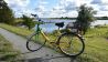 Unterwegs mit dem Antenne-Fahrrad auf dem Elbdeich bei Unbesandten, Bild: Antenne Brandenburg / Haase-Wendt