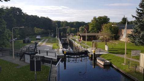 Schleuse Wendisch Rietz - hier müssen Freizeitkapitäne auf dem Weg zum Scharmützelsee durch, Foto: Eva Kirchner-Rätsch, Antenne Brandenburg