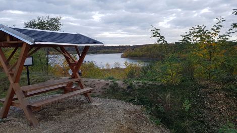 Aussichtspunkt Roter Strumpf mit Blick über den Annahütter See, Bild: Antenne Brandenburg/Iris Wußmann