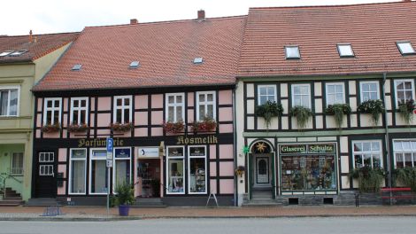 Fachwerkhäuser im Ortskern von Bad Wilsnack.