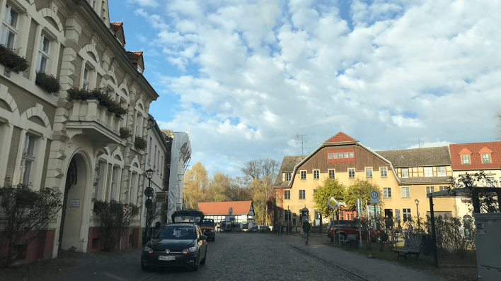 Blick auf den Marktplatz in Buckow, Foto: K. Marx