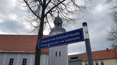 General von Schiebell-Straße, nach einem berühmten Sohn der Stadt benannt, Bild: Antenne Brandenburg/Iris Wußmann