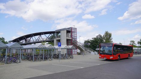 Der Bahnhof Fredersdorf (bei Berlin), Foto: Antenne Brandenburg/Fred Pilarski