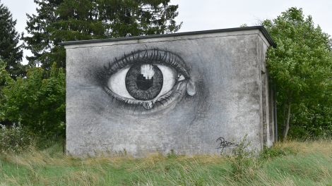 Ein sehenswertes Graffiti in Groß Pankow. Zu finden zwischen Sportplatz und Augenklinik., Foto: Björn Haase-Wendt, Antenne Brandenburg