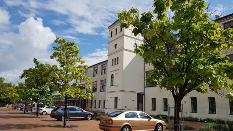 Das Gubener Rathaus in der ehemaligen Hutfabrik Wilke, Foto: Antenne Brandenburg/Iris Wußmann