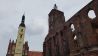 Turm der Kirche, daneben der Rathausturm in Gubin, Foto: Antenne Brandenburg/Iris Wußmann
