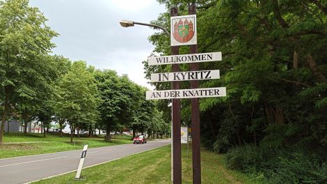 Willkommensschild in Kyritz, Bild: Antenne Brandenburg/Björn Haase-Wendt