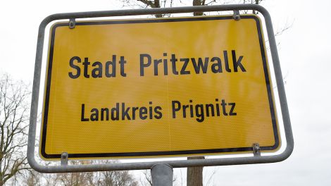 Ortsschild Pritzwalk, Bild: Antenne Brandenburg/Björn Haase-Wendt