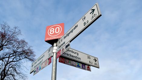 Radwege-Wegweiser Pritzwalk, Bild: Antenne Brandenburg/Björn Haase-Wendt