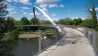Weinberg-Brücke Rathenow zwischen Weinberg und Optikpark über zwei Flussarme der Havel, Bild: dpa/Soeren Stache