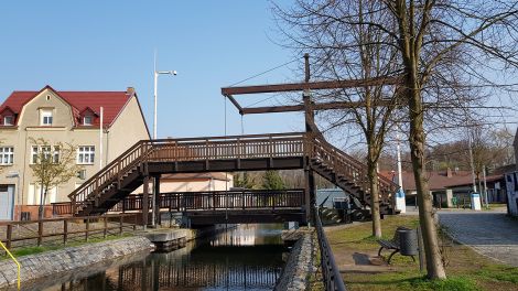 Die Storkower Zugbrücke - gebaut nach holländischem Vorbild. Schon Mitte des 18. Jh. gab es an dieser Stelle eine solche Brücke, Bild: Antenne Brandenburg/Eva Kirchner-Rätsch