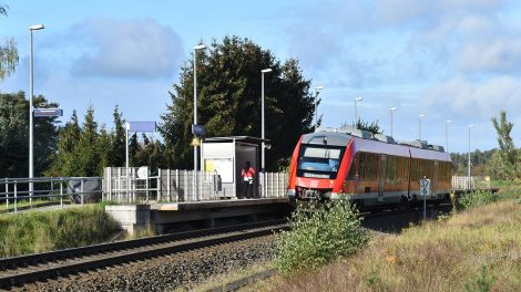 Walsleben ist auch per Zug zu erreichen. Regelmäßig hält hier der RE6 – der sogenannte Prignitzexpress, Foto: rbb/Haase-Wendt