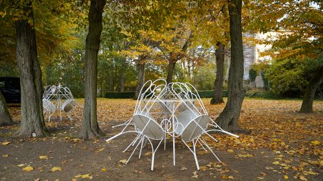 Stühle im herbstlichen Schlosspark, Foto: Antenne Brandenburg/Christofer Hameister
