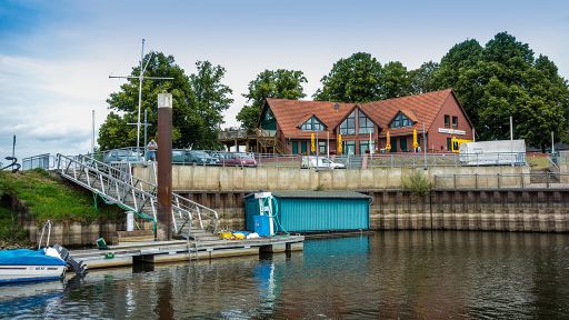 Blick auf den Hafen von Wittenberge an der Elbe, Bild: dpa/Petra Schumacher