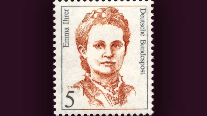 Briefmarke der Gewerkschafterin und Frauenrechtlerin Emma Ihrer, Bild: imago-images