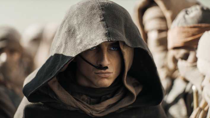 Timothée Chalamet als Paul Atreides in einer Szene des Films «Dune: Part Two», Bild:Warner Bros./dpa