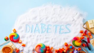 Süßigkeiten und Diabetes-Schriftzug, Bild: Colourbox