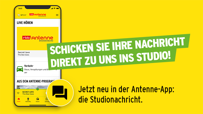 Studionachricht Antenne App, Bild: Antenne Brandenburg