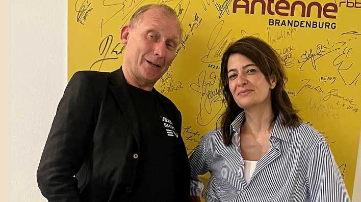 Linda Zervakis und Andreas Flügge, Bild: Antenne Brandenburg