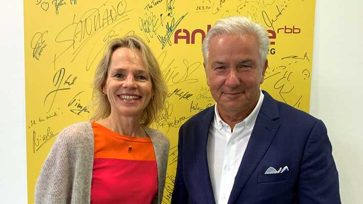 Klaus Wowereit und Catarina Zanner, Bild: Antenne Brandenburg