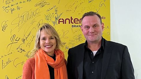 Devid Striesow und Catarina Zanner, Bild: Antenne Brandenburg