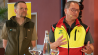 Dr. Andreas Meißner (l.), Geschäftsführer der Stiftung Naturlandschaften und Raimund Engel, Waldbrandschutzbeauftragter des Landes Brandenburg, Bild: Antenne Brandenburg/M. Zachrau