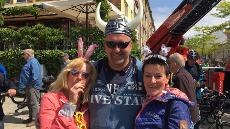 Verrückte Kopfbedeckungen - Tour de Prignitz 2019, Foto: Antenne Brandenburg, S. Fritsch