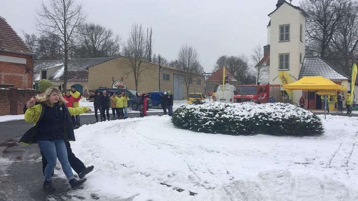 Großartige Stimmung in Ogrosen-Polonaise im Schnee, Bild: Antenne Brandenburg