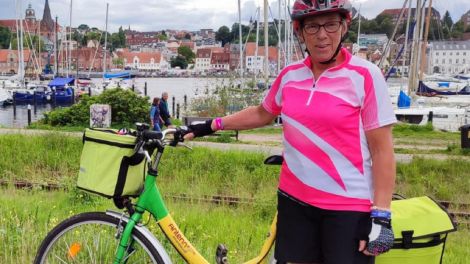 Unterwegs zwischen Lübeck und Flensburg mit dem Antenne-Fahrrad, Bild: Angela Kistmacher aus Frankfurt (O.)via Studionachricht