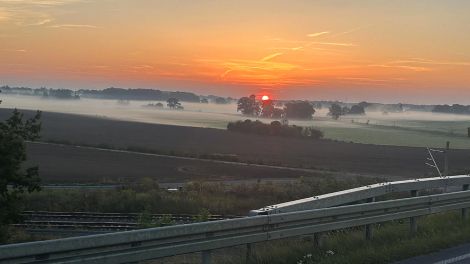 Unterwegs in den Sonnenaufgang, Bild: Michael Müller aus Baruth