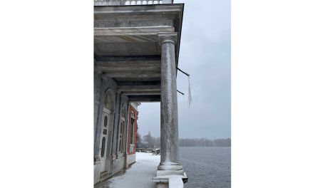 Eis am Marmorpalais in Potsdam, Foto: Brigitte Lorenz aus Potsdam über die Antenne-Studio-App - 29.11.2023