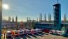 Blick auf den Hof mit Krankenwagen der Leitstelle Lausitz (Foto: rbb/Urbanski)