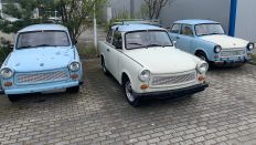 Drei Trabant auf dem Museums-Gelände in Calau